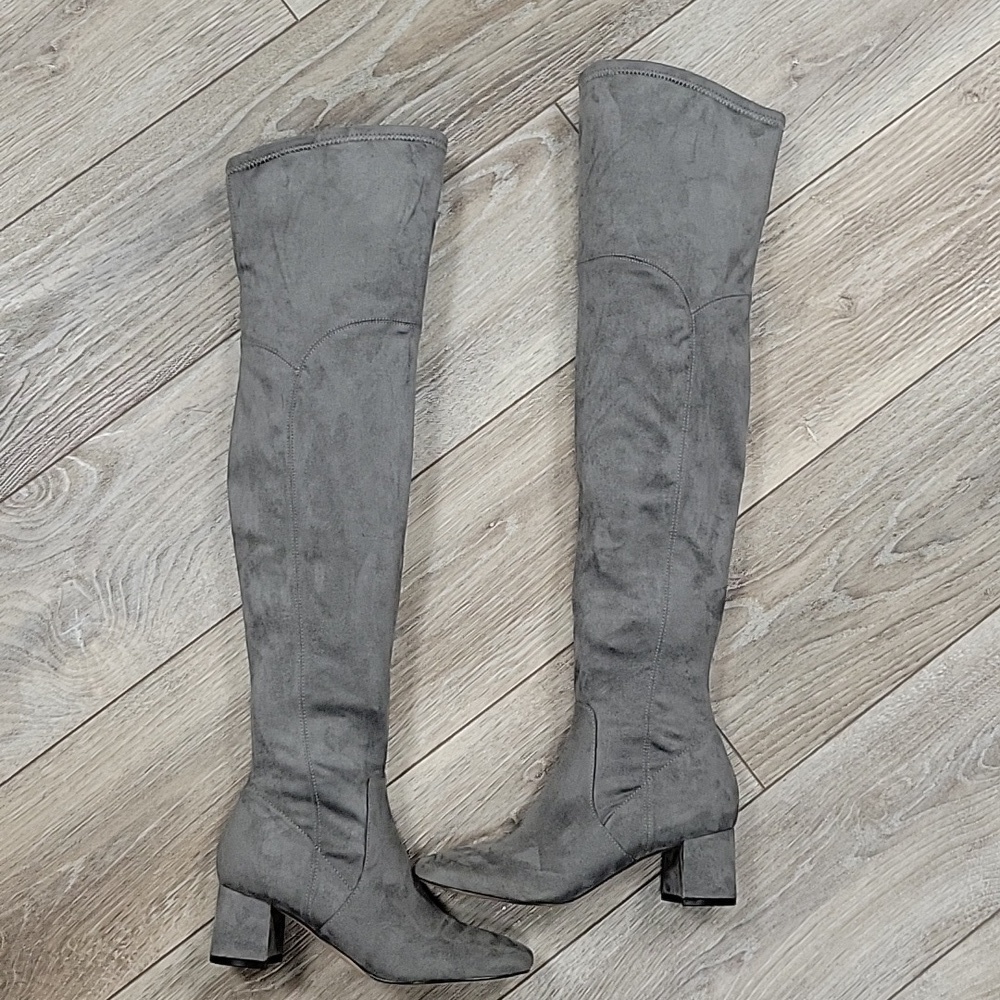 Marc Fisher LTD Size 6 Gray Charlotte Over the Knee Boots